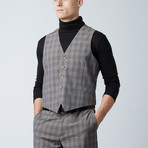 Bresciani // Modern Fit 3 Piece Suit // Checkered Brown (US: 38R)