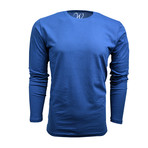 Ultra Soft Suede Semi-Fitted Long-Sleeve Crew // Royal Blue (S)
