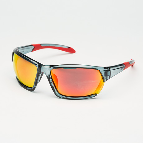 Clutch // TR90 Crystal Smoke + Red