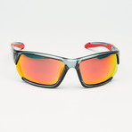 Clutch // TR90 Crystal Smoke + Red