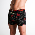 Viking Boxer Short // Black + Gray + Red (S)