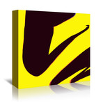 Black And Yellow Abstract (16"W x 16"H x 1.5"D)