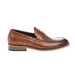 Crocodile Embossed Penny Loafer // Tobacco (Euro: 43)