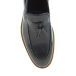 Perforated Tassel Loafer // Navy Blue (Euro: 44)