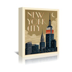 NYC Deco Skyline (7"W x 5"H x 1"D)