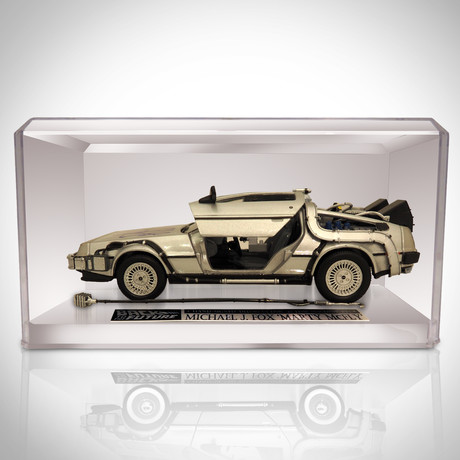 Back To The Future // Michael J Fox Signed Delorean Car // Custom Display