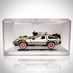 Back To The Future 3 // Michael J Fox Signed Delorean Car // Custom Display