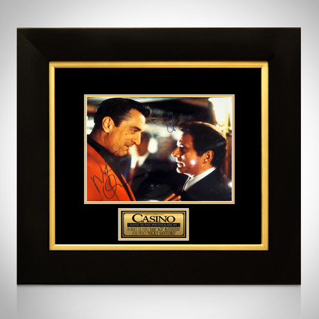 Casino // Robert De Niro + Joe Pesci Signed Photo // Custom Frame