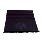 Benedict Wool Scarf // Purple + Black
