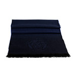 Adone Wool Scarf // Blue + Black