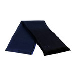Adone Wool Scarf // Blue + Black