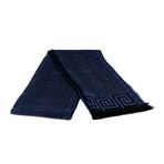 Fiorino Wool Scarf // Blue + Black