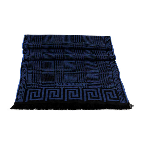 Fiorino Wool Scarf // Blue + Black