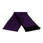 Elvio Wool Scarf // Purple + Black