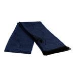Ermes Wool Scarf // Blue + Black
