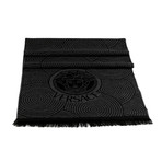 Davide Wool Scarf // Grey + Black