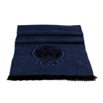 Ermes Wool Scarf // Blue + Black