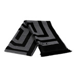 Manuel Wool Scarf // Grey + Black