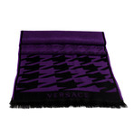 Uriele Wool Scarf // Purple + Black