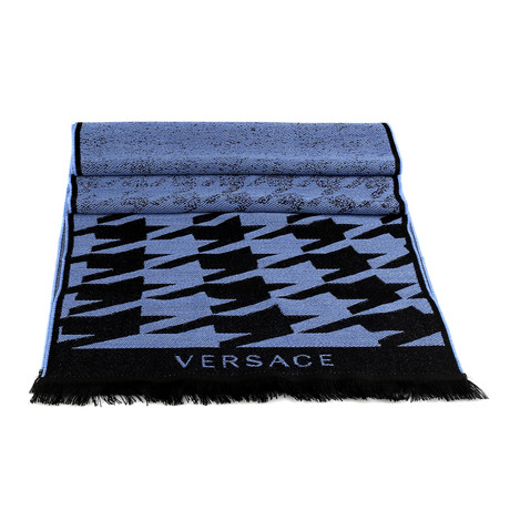 Tancredi Wool Scarf // Blue + Black