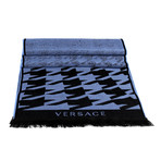 Tancredi Wool Scarf // Blue + Black