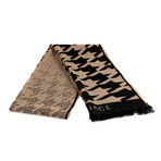 Siro Wool Scarf // Beige + Black