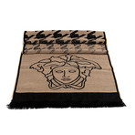 Siro Wool Scarf // Beige + Black