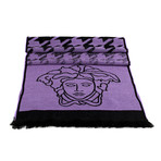 Raffaele Wool Scarf // Purple + Black