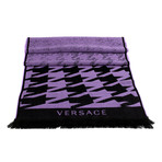 Raffaele Wool Scarf // Purple + Black