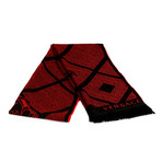 Elia Wool Scarf // Red + Black