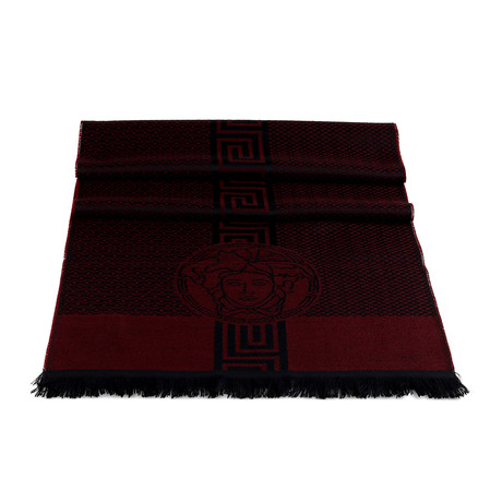 Giuseppe Wool Scarf // Red + Black