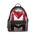 MCM // Moonwalker Series // Coated Canvas Backpack // Red + Black // U9160 // Pre-Owned