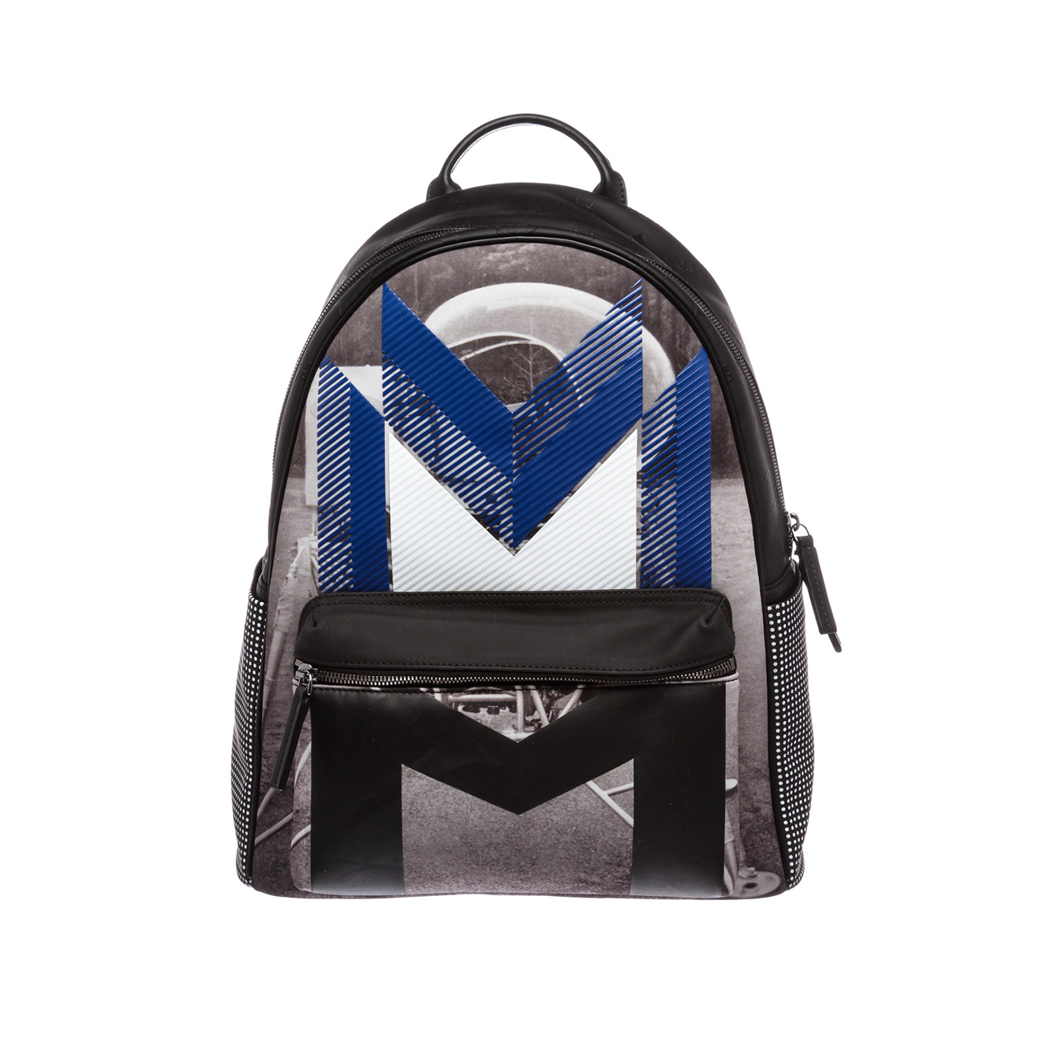 MCM // Moonwalker Series // Coated Canvas Backpack // Blue + Black // U8060 // Pre-Owned - Louis ...