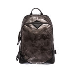 MCM // Stencil Lion Series // Duke Backpack // Gunmetal Gray // Medium // S3328 // Pre-Owned