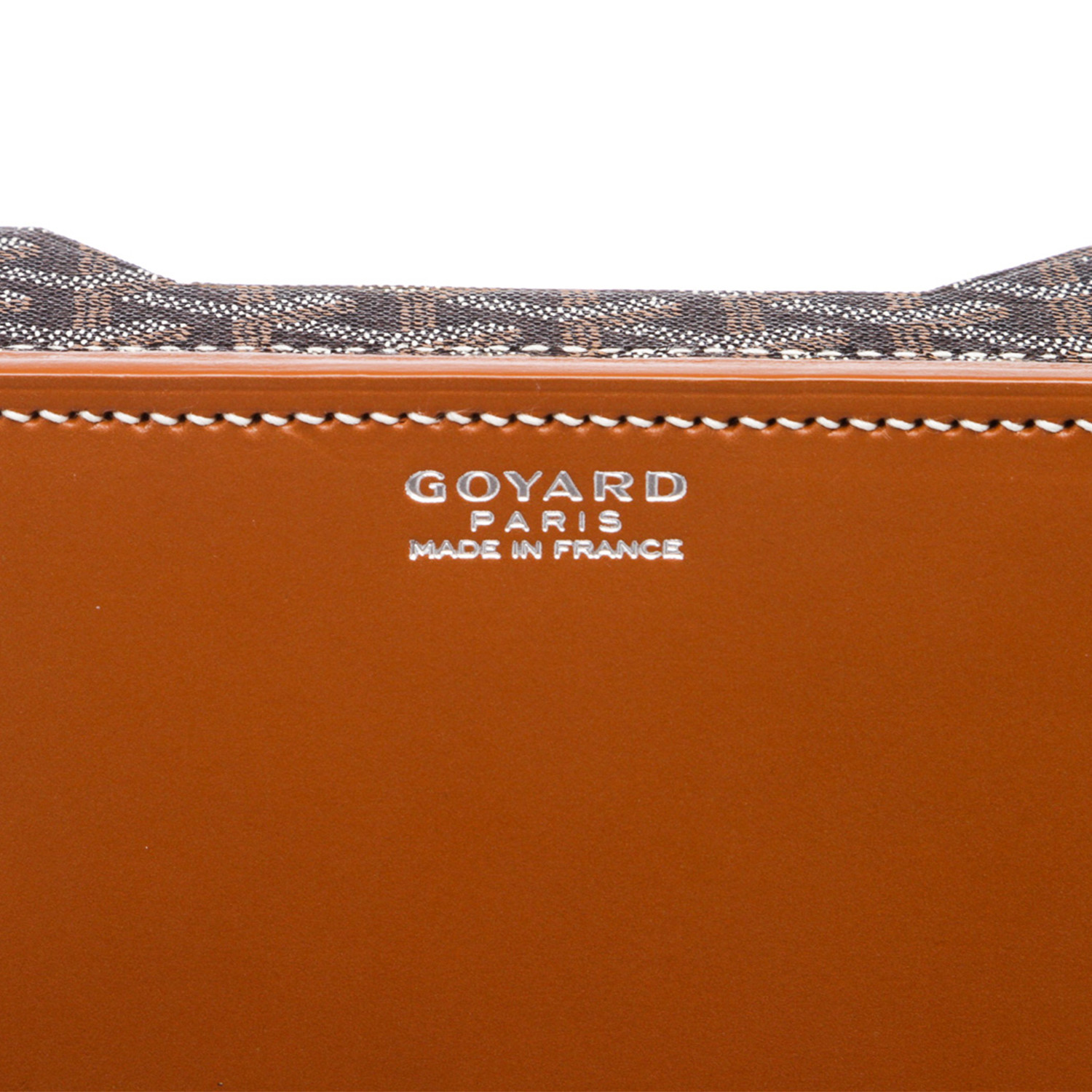 Goyard // Chevron Goyardine Desk Tray // Black + Brown // Pre