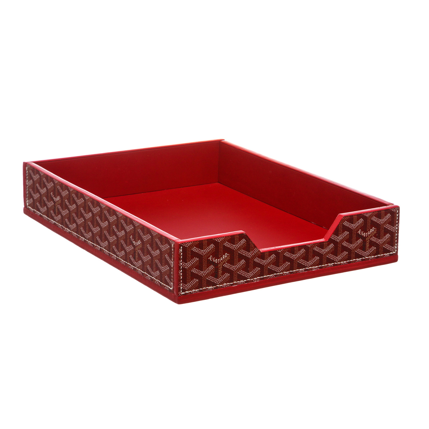 Goyard // Chevron Goyardine Desk Tray // Red + White // Pre-Owned - Louis  Vuitton, MCM, Goyard + Hermes - Touch of Modern