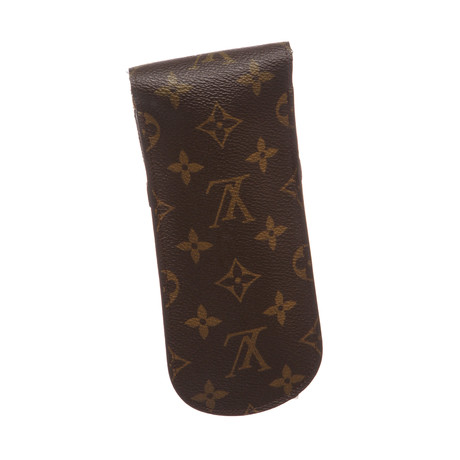 Louis Vuitton // Monogram Canvas Leather Pen Holder Case // Brown // Pre-Owned