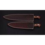 Damascus Kitchen Knife Set // 2 Piece Set