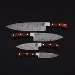 Damascus Professional Chef's Knife // 4 Piece Set