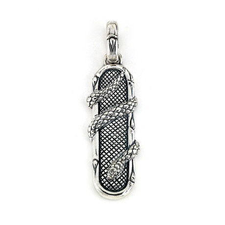 Snake Wrap Around Dog Tag Pendant