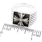 Checker Design Cross Ring (Size 9)