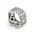 Square Basketweave Pattern Ring (Size 5)