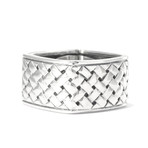 Square Basketweave Pattern Ring (Size 5)