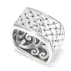 Square Basketweave Pattern Ring (Size 5)