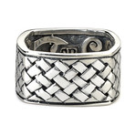 Square Basketweave Pattern Ring (Size 5)