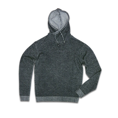 W1540 // Twisted Yarn Pullover // Black + White (S)