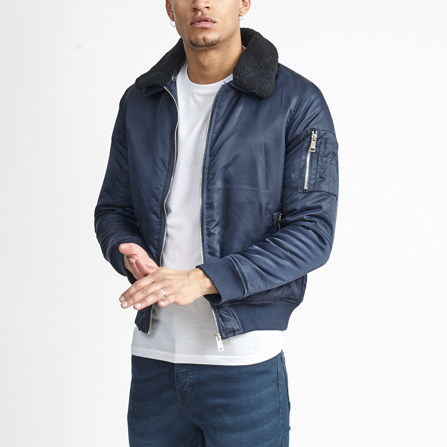 Greenfield // Bomber Jacket // Navy (S) - Brave Soul - Touch of Modern