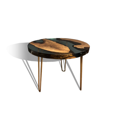 Resin & Wood Coffee Table // WRCT004