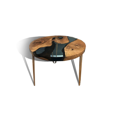 Resin & Wood Coffee Table // WRCT008