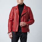Mason + Cooper // Leather Jacket // Red (M)